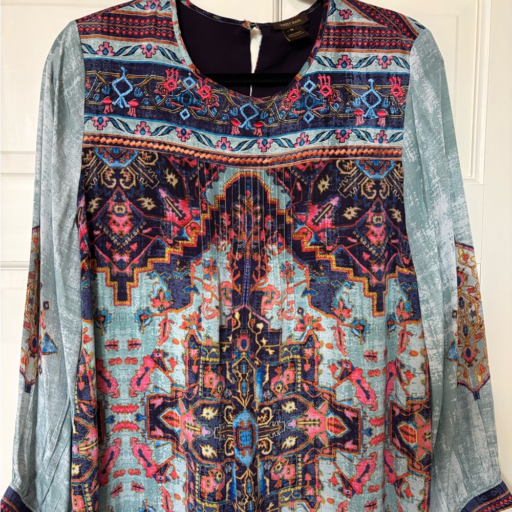 Anthropologie Multicolor Printed Long-Sleeve Blouse